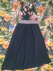 Floral Print Sleeveless Midi Dress