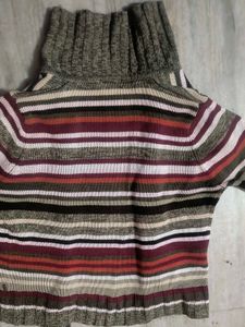 Striped Zip-Up Sweater