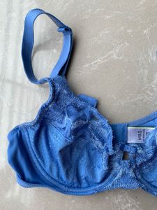 Marks &amp; Spencer Blue Lace Detail Bra