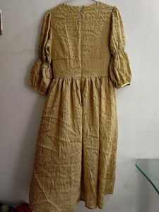 KOREAN/Chinese Yellow Midi Dress