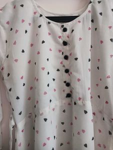 Cute Heart Print frock