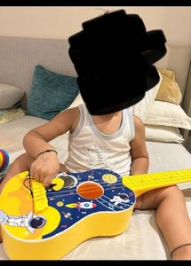 Kids Space-Themed Toy Guitar