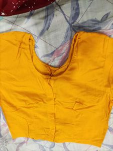 Vibrant Yellow Ethnic Blouse pack of 5
