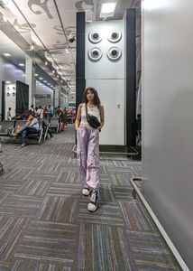 Lavender Parachute Pants