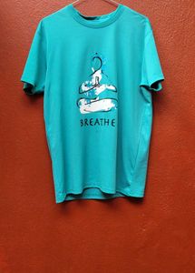 Teal "Breathe" Yoga T-Shirt