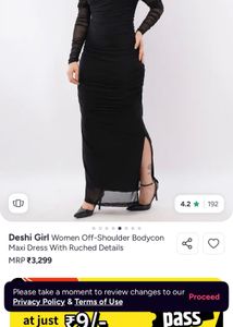 Black Off-Shoulder Ruched Maxi Dress