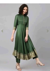 KHUSHAL K Green Kurta palazzo with Dupatta