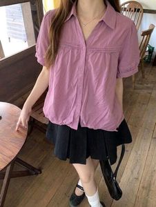 New with tag Cute Purple Short Sleeve Shirt