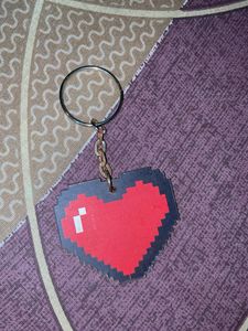 Minecraft Heart Keychain