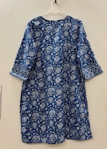 Blue Printed Kurta Set