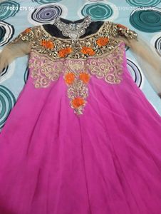 ethnic Pink Embroidered Gown