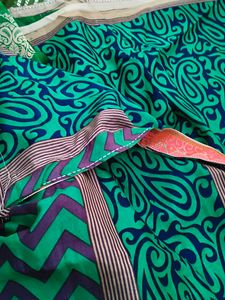 Green &amp; Blue Dress Material