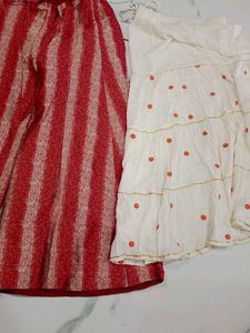 Stylish Ethnic Palazzo Pants &amp; Skirt Set
