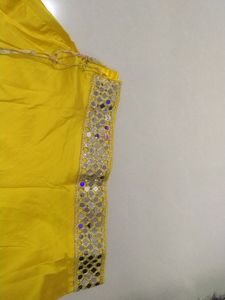 Yellow Long Skirt Without Lining