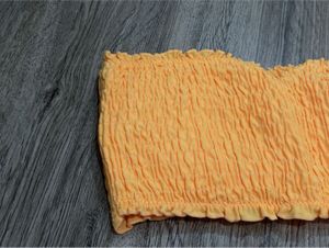 Orange Smocked Tube Top