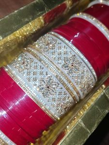 Red &amp; golden Bridal Bangles