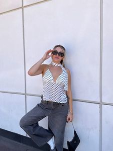 Polka Dot Halter Neck Top