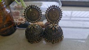 Antique Gold Jhumka Earrings