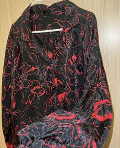 Unique Black & Red Floral Shirt