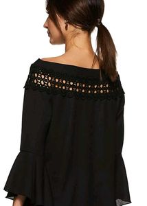 Style Quotient Black Lace Top