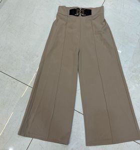 Korean Wide Leg Belted Trousers
