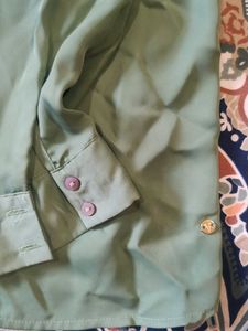 Elegant Sage Green Bow Top