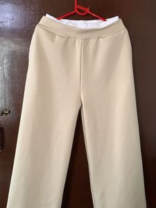 Cream Wide Leg Pants