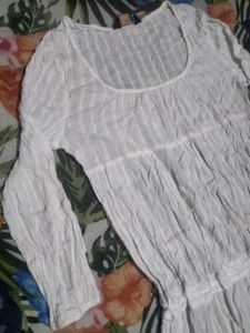 White Long Sleeve Tunic Top