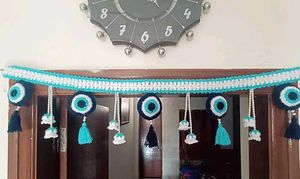 Crocheted Evil Eye Door Hanging