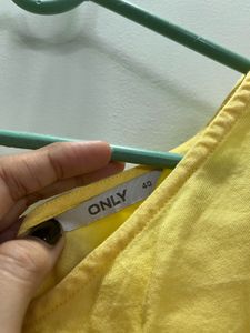 Butter Yellow Peplum Top