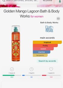 Bbw Golden Mango Lagoon 10ml decant
