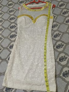 party wear white bodycon dress