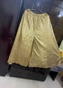 Sparkling Gold Palazzo Pants