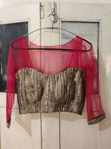 Girlish Look 4 Pieces Red Lehnga Set