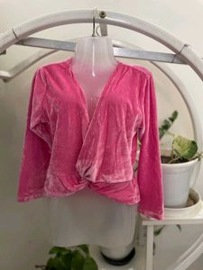 Pink Velvet Top