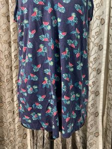 Blue Watermelon Print Sleeveless Top