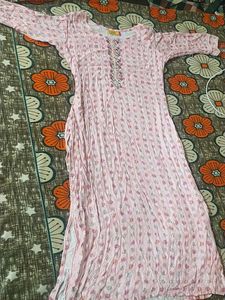 Beautiful Pink Floral Kurta