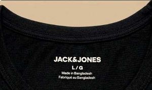 Authentic Jack &amp; Jones Black Camo Logo Tank Top