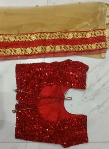 Net Lehenga Choli With Dupatta Set❤️(Red &amp; Golden)