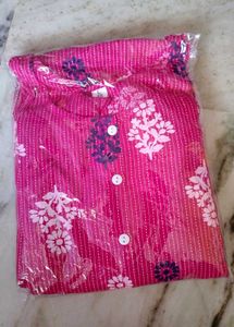 Pink Frock Kurti Gown