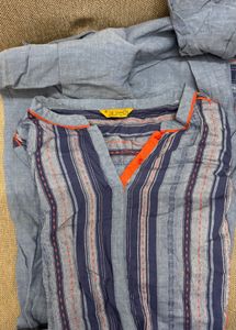 Blue Striped Kurta