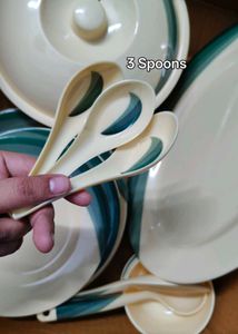 Brand New Premium Melamine Full Dinner Set – 22 Pc