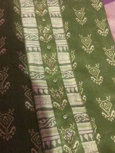 Elegant Green Printed Kurta Fabric
