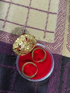 elegant 1 gram gold polish Ring or earrings