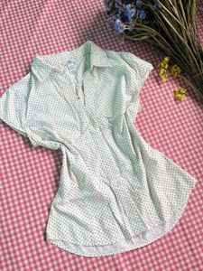 (COMBO)While polka dot H&amp;M top x Mango to