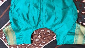 Elegant Teal Brocade Saree