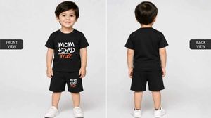 New Unused Kids Black T-Shirt & Shorts  Set | Blac