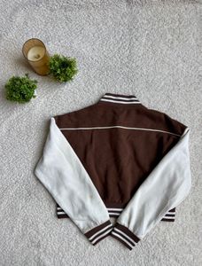 Brown &amp; White Varsity Jacket