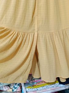 French connection Flowy Mustard Maxi Skirt