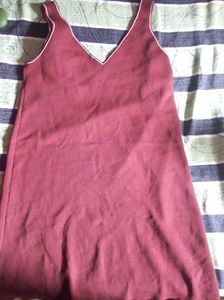 Brown Tie-Strap Dress